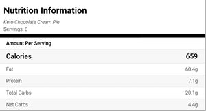Keto Gluten-Free Chocolate Pie