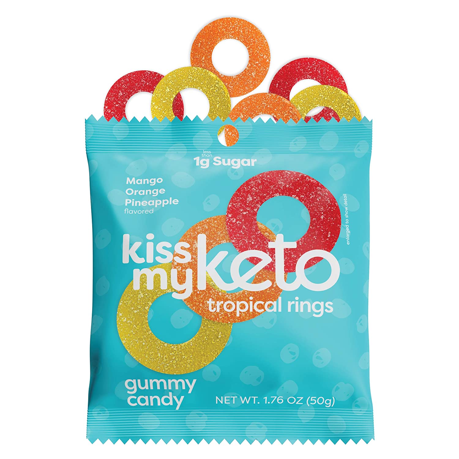 Kiss My Keto Tropical Rings Gummy Candy Bag