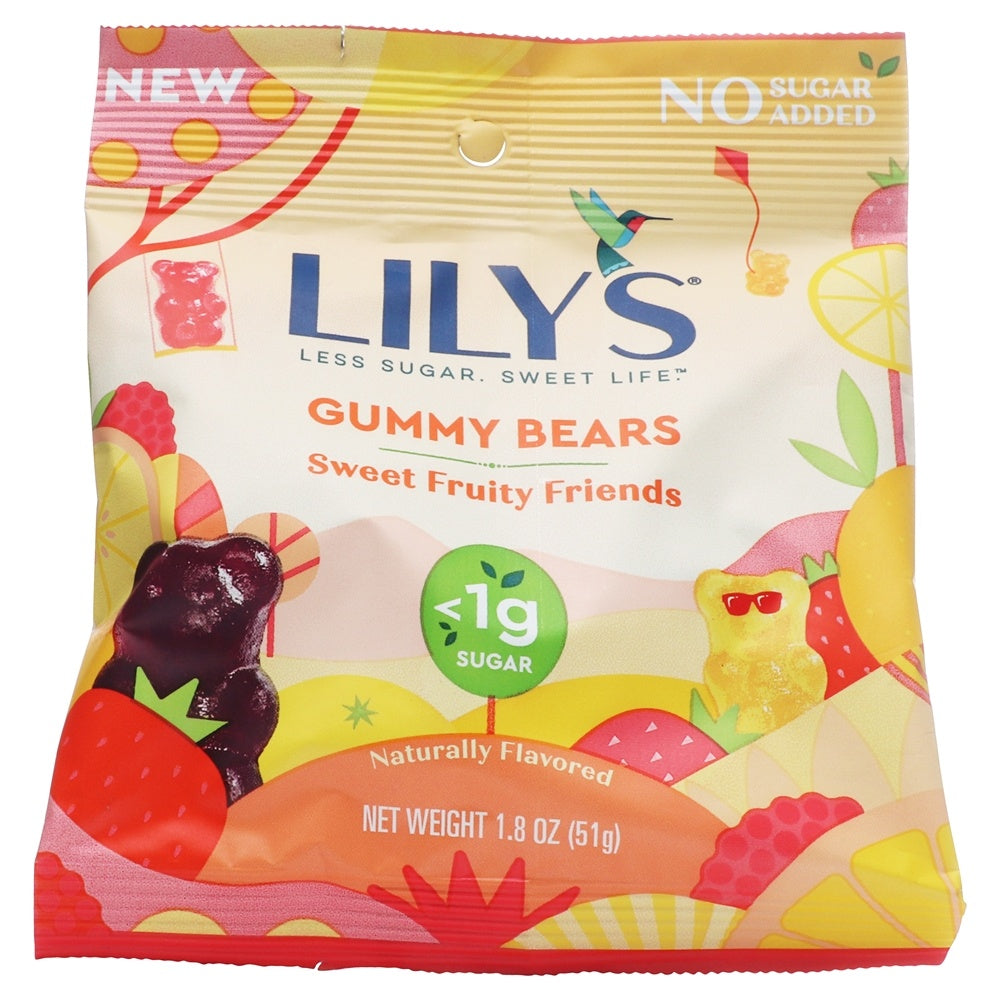 LILY'S Gummy Bears Sweet Fruity Friends 1.8 OZ Packs