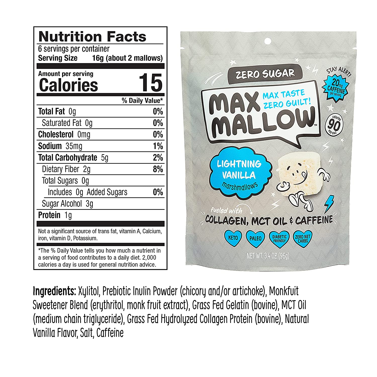 Max Mallow Lightning Vanilla Marshmallows